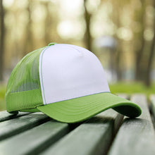 Load image into Gallery viewer, 5 Panel Trucker Hat - Light Green