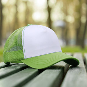 5 Panel Trucker Hat - Light Green