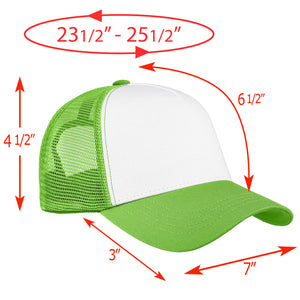 5 Panel Trucker Hat - Light Green