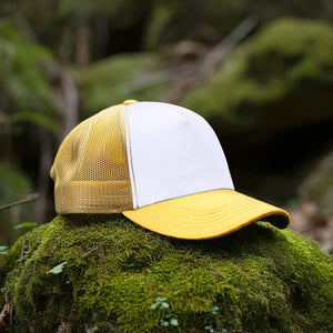 5 Panel Trucker Hat - Yellow