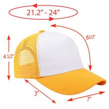 Load image into Gallery viewer, 5 Panel Trucker Hat - Yellow