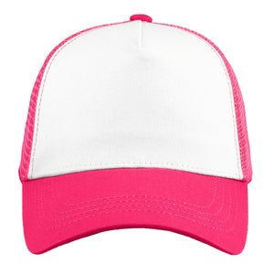 5 Panel Trucker Hat - Hot Pink