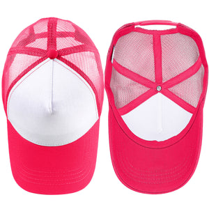 5 Panel Trucker Hat - Hot Pink