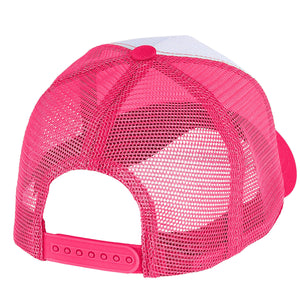 5 Panel Trucker Hat - Hot Pink