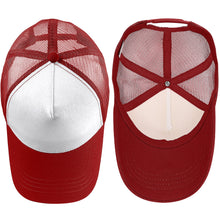 Load image into Gallery viewer, 5 Panel Trucker Hat - Burgundy