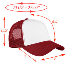 Load image into Gallery viewer, 5 Panel Trucker Hat - Burgundy