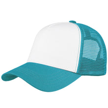 Load image into Gallery viewer, 5 Panel Trucker Hat - Turquoise