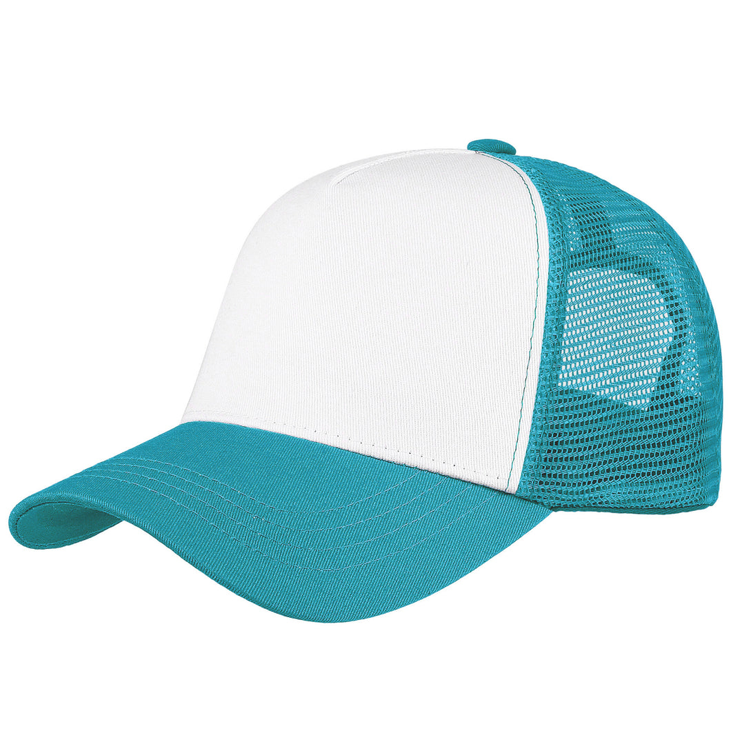 5 Panel Trucker Hat - Turquoise