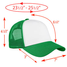 Load image into Gallery viewer, 5 Panel Trucker Hat - Kelly Green