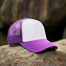 Load image into Gallery viewer, 5 Panel Trucker Hat - Purple