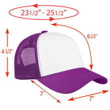 Load image into Gallery viewer, 5 Panel Trucker Hat - Purple