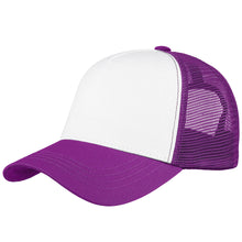 Load image into Gallery viewer, 5 Panel Trucker Hat - Purple