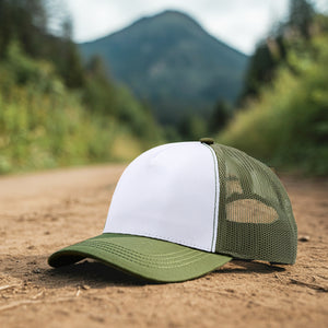 5 Panel Trucker Hat - Army Green