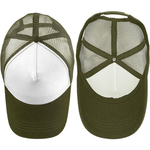 5 Panel Trucker Hat - Army Green