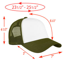 Load image into Gallery viewer, 5 Panel Trucker Hat - Army Green