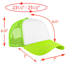 Load image into Gallery viewer, 5 Panel Trucker Hat - Neon Green