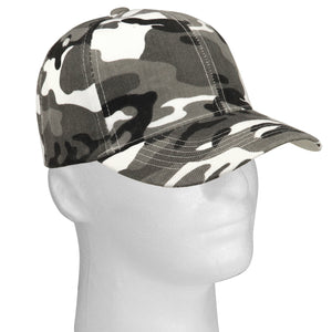 12-Pack Baseball Dad Cap Velcro Strap Adjustable Size - Gray Camo