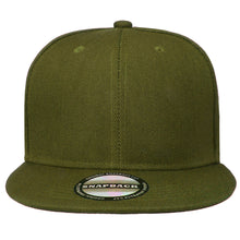 Load image into Gallery viewer, Hip Hop Style Snapback Hat Flat Bill Adjustable Size - Army Green