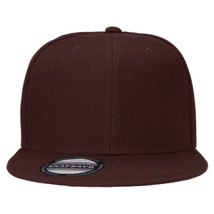 Hip Hop Style Snapback Hat Flat Bill Adjustable Size - Brown