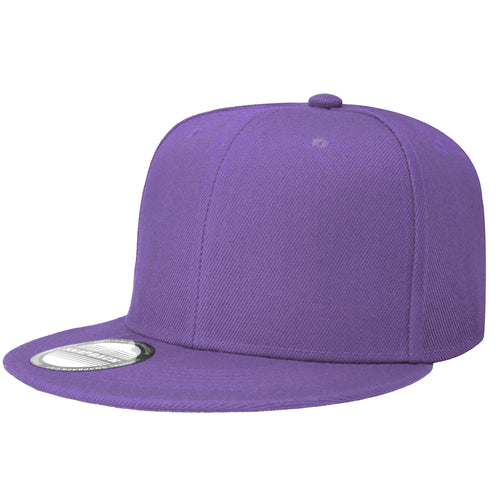 Hip Hop Style Snapback Hat Flat Bill Adjustable Size - Lavender