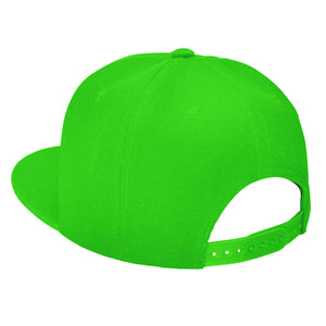 Hip Hop Style Snapback Hat Flat Bill Adjustable Size - Light Green