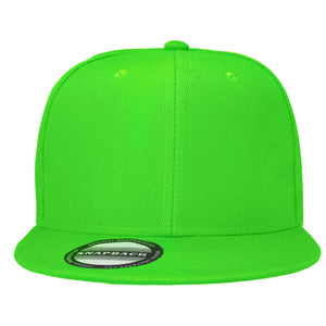 Hip Hop Style Snapback Hat Flat Bill Adjustable Size - Light Green