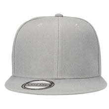 Load image into Gallery viewer, Hip Hop Style Snapback Hat Flat Bill Adjustable Size - Light Gray