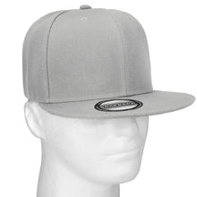 Load image into Gallery viewer, Hip Hop Style Snapback Hat Flat Bill Adjustable Size - Light Gray