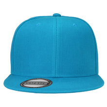 Load image into Gallery viewer, Hip Hop Style Snapback Hat Flat Bill Adjustable Size - Turquoise