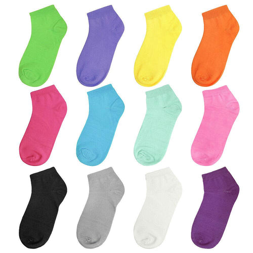 12-Pack Assorted Girl Ankle Socks