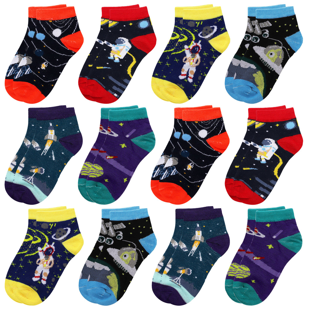 12-Pack Universe Boy Ankle Socks