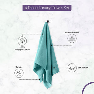 Falari 4-Pack Bath Towel 27x54 - Teal