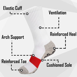 Falari Athletic Socks Sport Running Calf Socks - White