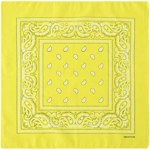12-Pack Bandana Headband - Yellow
