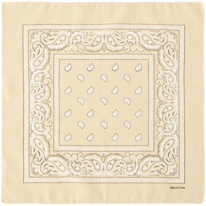 12-Pack Bandana Headband - Beige