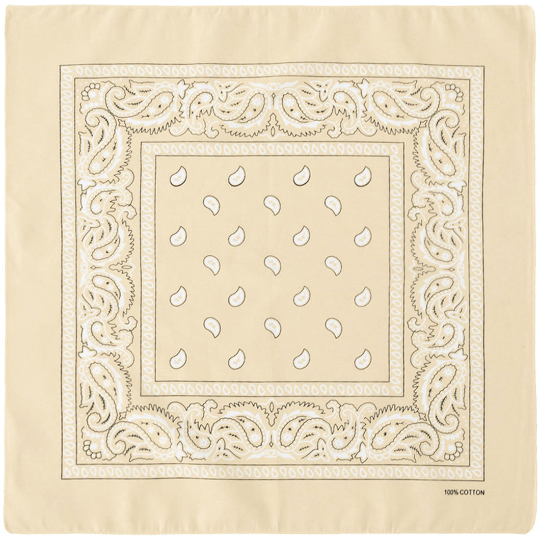 12-Pack Bandana Headband - Beige