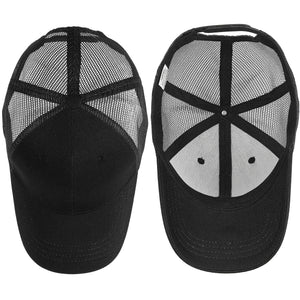 6 Panel Trucker Hat - Black