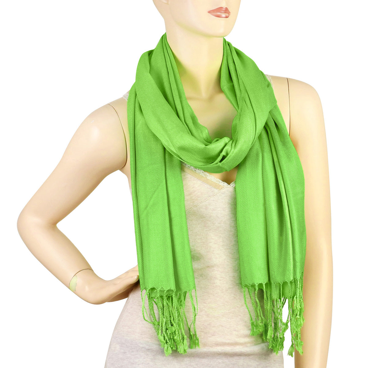 KMystic Colorful Silk Pashmina Scarf Shawl Wrap (Green) at  Women's  Clothing store