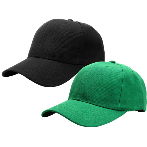 2-Pack Baseball Dad Cap Adjustable Size Perfect for Running Workouts and Outdoor Activities