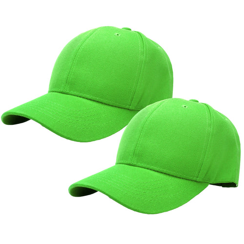 2-Pack Baseball Dad Cap Adjustable Size Perfect for Running Workouts and Outdoor Activities