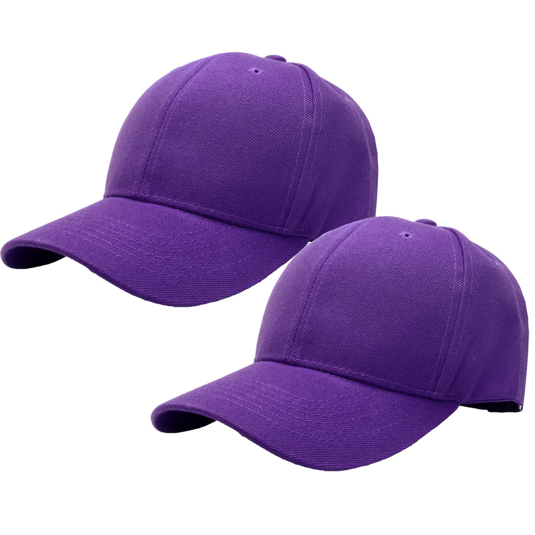 2-Pack Baseball Dad Cap Adjustable Size Perfect for Running Workouts and Outdoor Activities